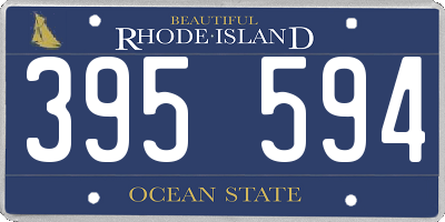 RI license plate 395594