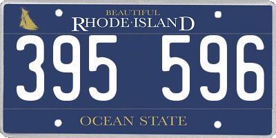 RI license plate 395596