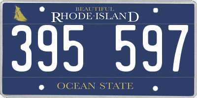 RI license plate 395597