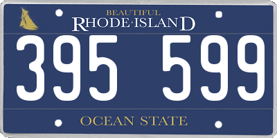RI license plate 395599