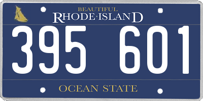 RI license plate 395601