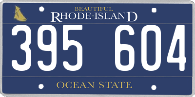 RI license plate 395604
