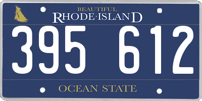 RI license plate 395612
