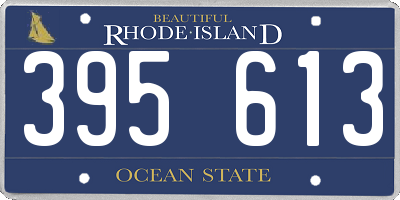 RI license plate 395613