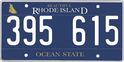 RI license plate 395615
