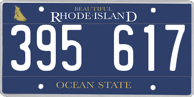 RI license plate 395617
