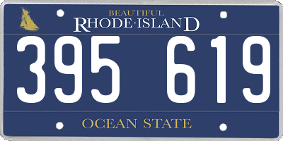 RI license plate 395619
