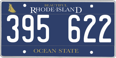 RI license plate 395622