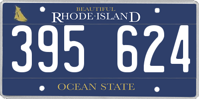 RI license plate 395624