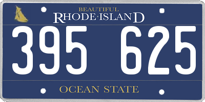 RI license plate 395625