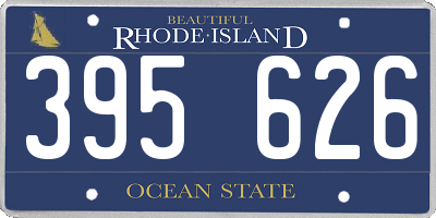 RI license plate 395626