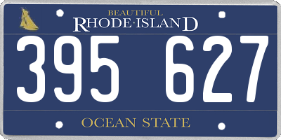 RI license plate 395627