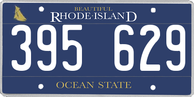 RI license plate 395629
