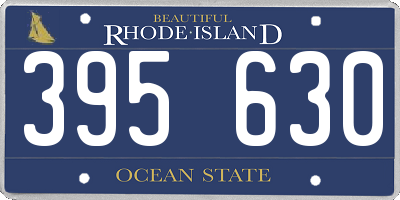 RI license plate 395630