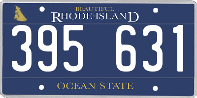 RI license plate 395631