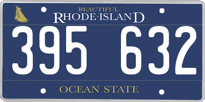RI license plate 395632