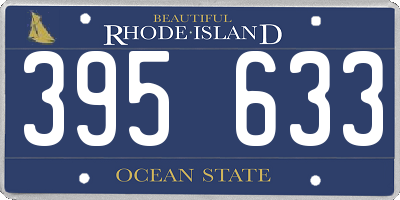 RI license plate 395633