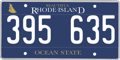 RI license plate 395635