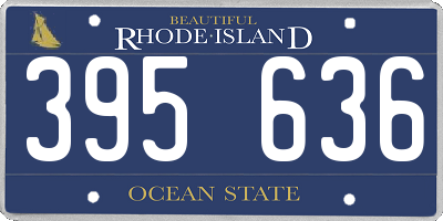 RI license plate 395636
