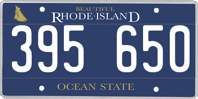 RI license plate 395650