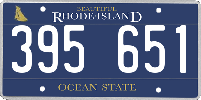 RI license plate 395651