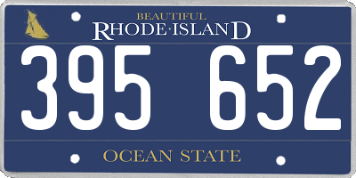 RI license plate 395652