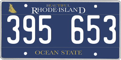 RI license plate 395653