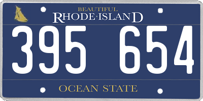 RI license plate 395654