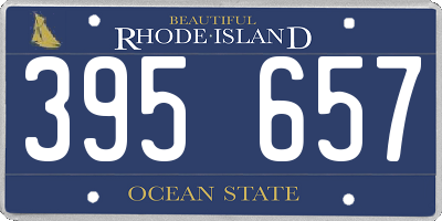 RI license plate 395657