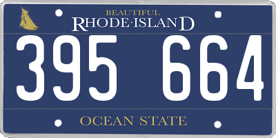 RI license plate 395664