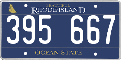 RI license plate 395667