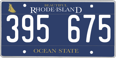 RI license plate 395675