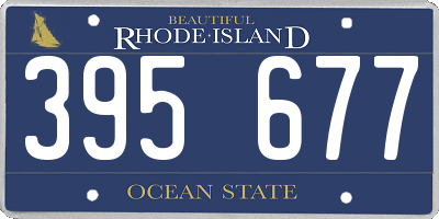 RI license plate 395677