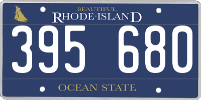 RI license plate 395680