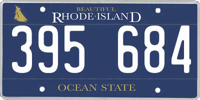 RI license plate 395684