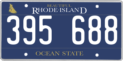 RI license plate 395688