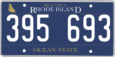 RI license plate 395693