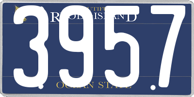RI license plate 3957