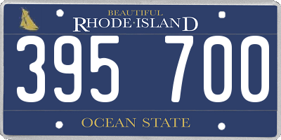 RI license plate 395700