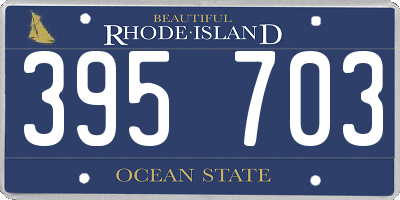 RI license plate 395703