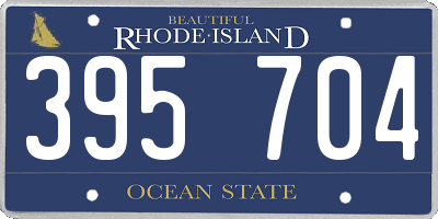 RI license plate 395704