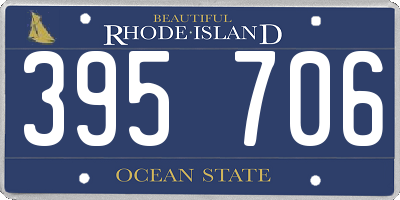 RI license plate 395706