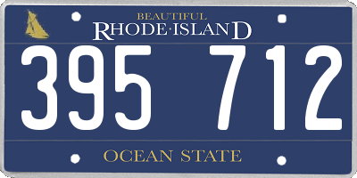 RI license plate 395712