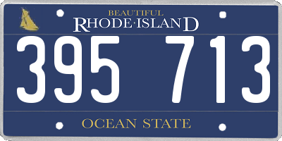 RI license plate 395713
