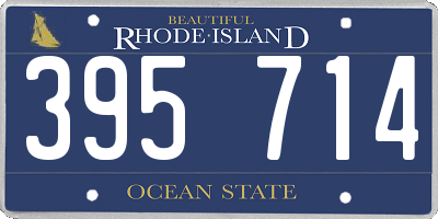 RI license plate 395714