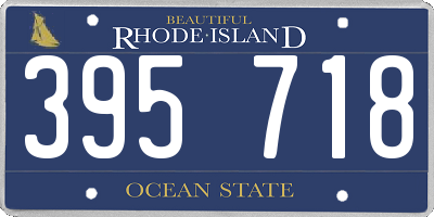 RI license plate 395718
