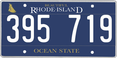 RI license plate 395719