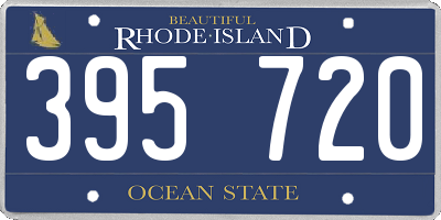 RI license plate 395720
