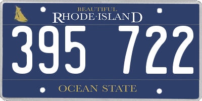 RI license plate 395722