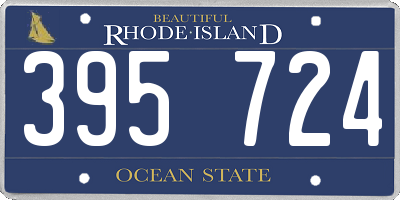 RI license plate 395724